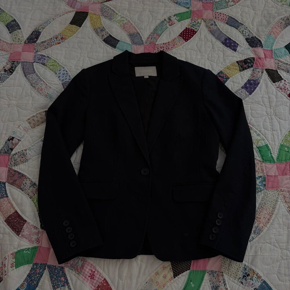 Black banana republic blazer cotton size 4 euc - Picture 2 of 6